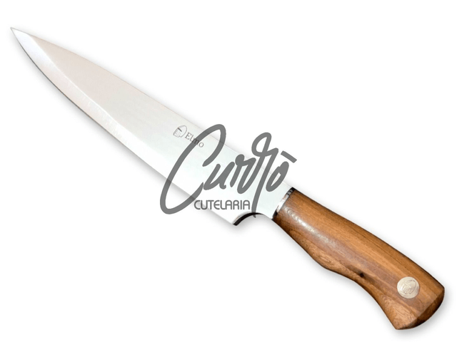 Faca Gourmet Chef Elmo 9 Polegadas Aço Inox Cabo de Madeira