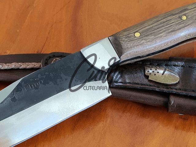 Faca General Elmo Aço Inox com Cabo em Madeira Nobre Churrasco Carne