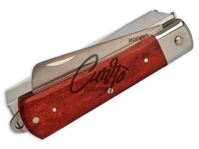 Canivete Pica Fumo Elmo Rodeio Aço Inox Madeira Nobre Edc