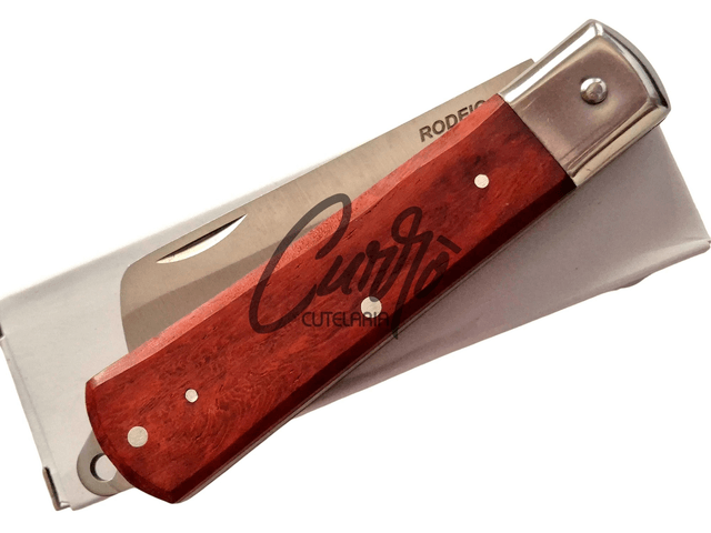 Canivete Pica Fumo Elmo Rodeio Aço Inox Madeira Nobre Edc