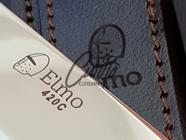Faca Churrasco Elmo Aço Inox Cabo Resina Tipo Chifre 9 Pol