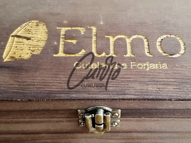 Caixa de Madeira para Faca e Bainha Elmo Até 9 Polegadas