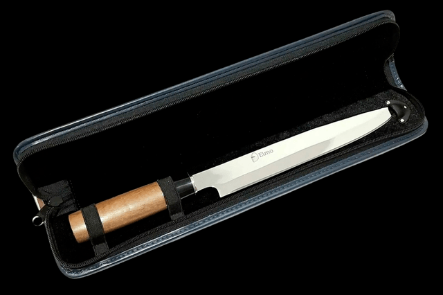 Faca Sushi Elmo Sashimi Yanagiba Chef Sushiman Inox 10 Pol