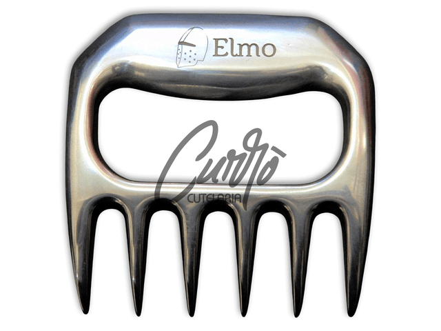 Garra De Urso Churrasco Elmo com Base de Madeira