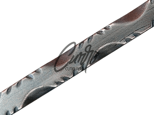Faca Bowie Javalizeira Elmo Aço Damasco Cervo Edição Exclusiva 10"
