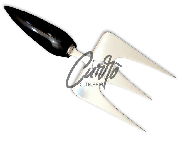 Garfo Tridente Elmo Aço Inox Cabo Ergonômico Em Resina