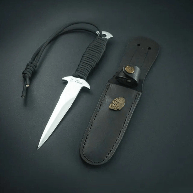 Punhal Elmo Tático Faca Militar Aço Inox Paracord 5 Pol