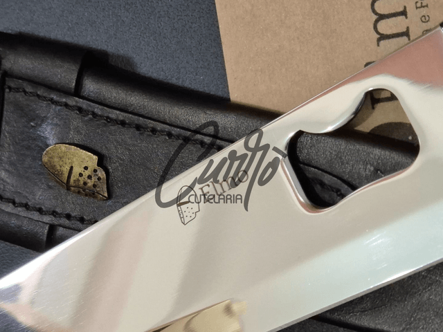 Faca Picanheira Abridor Garrafa Elmo Aço Inox Madeira 10 Pol