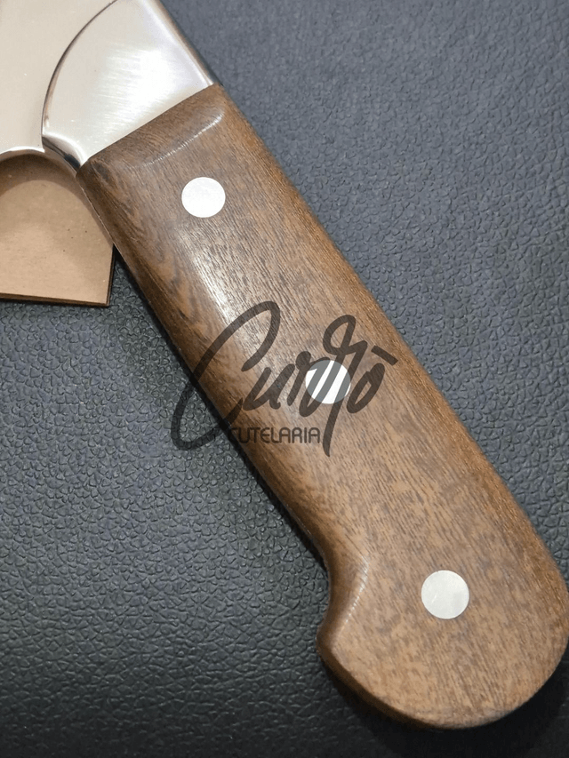 Faca Picanheira Abridor Garrafa Elmo Aço Inox Madeira 10 Pol