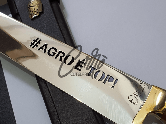 Faca Churrasco Híbrida Agro é Top Aço Inox Bainha 10 Polegadas
