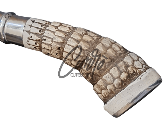 Faca Churrasco Elmo Aço Inox Cabo Resina Tipo Rabo Tatu 9 Pol