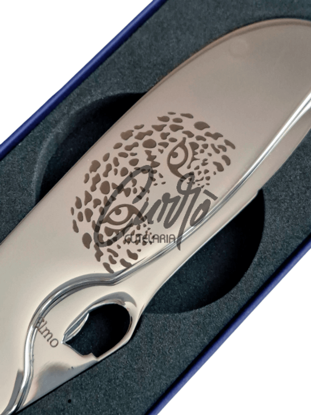 Canivete Elmo Aço Inox Clip De Bolso Gravação Onça-pintada