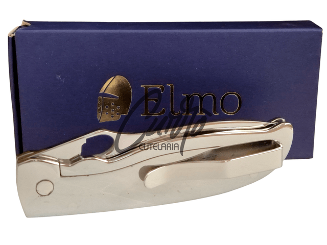 Canivete Elmo Aço Inox Clip De Bolso Gravação Tatu