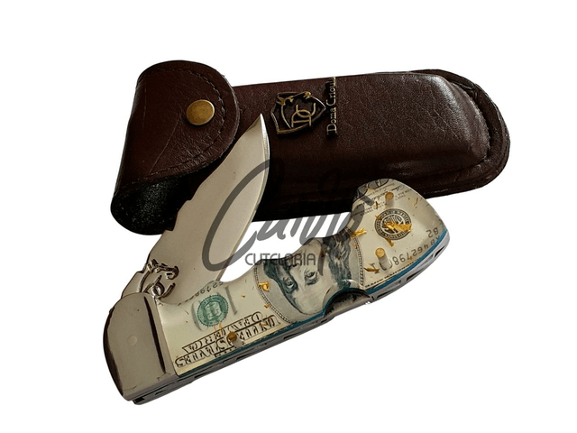 Canivete Artesanal Doma Crioula 4" 4mm Dollar com Bainha