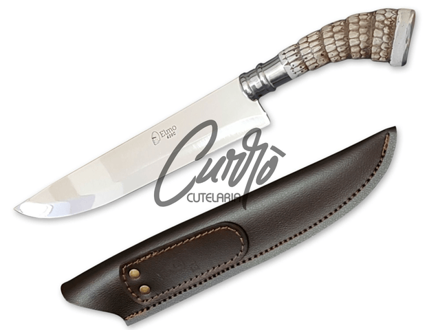 Faca Churrasco Elmo Aço Inox Cabo Resina Tipo Rabo Tatu 9 Pol