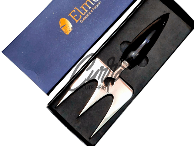 Garfo Tridente Elmo Aço Inox Cabo Ergonômico Em Resina