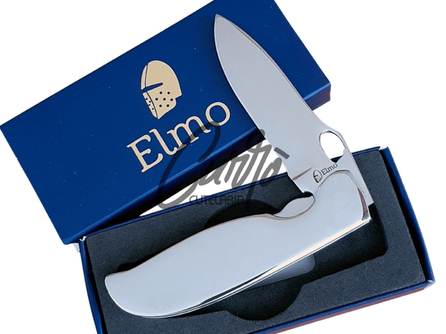 Canivete Elmo Aço Inox Espelhado Com Clip De Bolso Liso